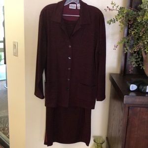 Chico’s skirt set (maroon)